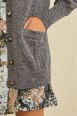 Oui Wool Cardigan - Dark Grey -AGOLDE Style 0702 Oui Dark Grey 5071 web 3cc38ba8 c00b 43ab a935 637688662243