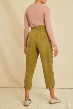 Eve Cottonseed Cupro Pants - Matcha -AGOLDE Style 0704 Eve Matcha 3971 web 458d1f71 0ac4 4087 8fd7 aa8a1e2ce0d4