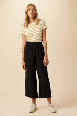 Salice Mixed Cupro Pants - Black -AGOLDE Style 0721 Salice Mixed Media Black 4