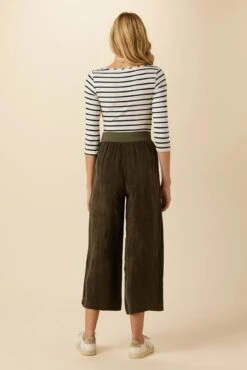 Salice Mixed Cupro Pants - Olive -AGOLDE Style 0721 Salice Mixed Media Olive 3