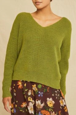 Belicia Cashfeel Wool Sweater - Matcha