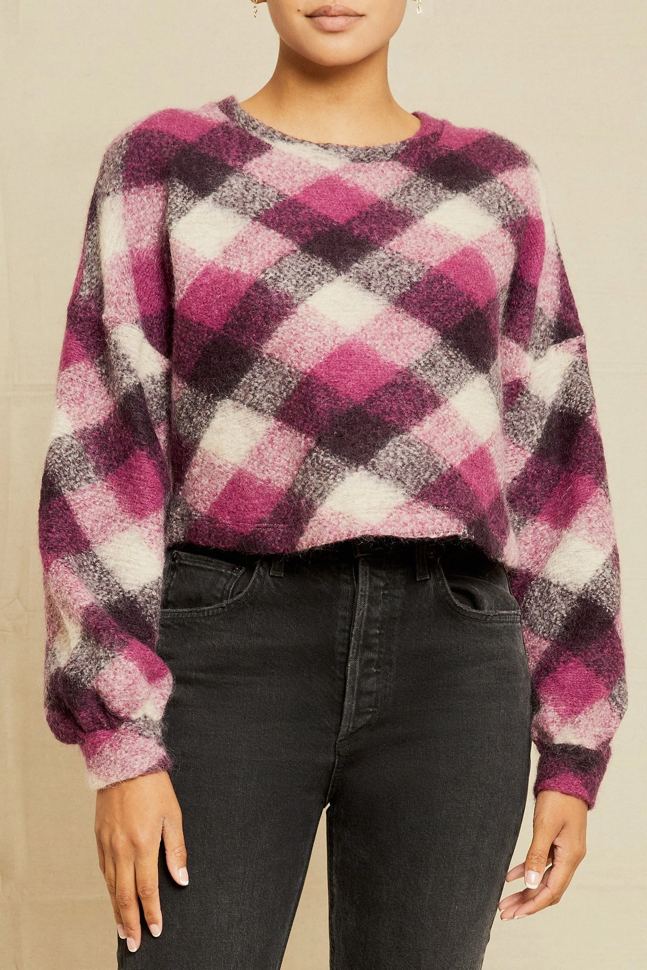 Lola Upcycled Cropped Sweatshirt - ReAmour 1 Lola Upcycled Cropped Sweatshirt - ReAmour