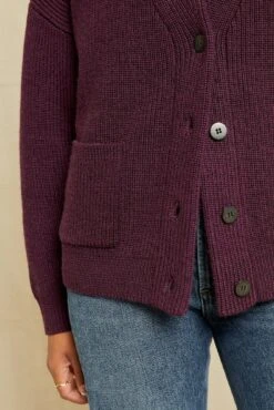 Scout Wool Cardigan - Pinot -AGOLDE Style 0764 Scout Pinot 15405 web 1532d0a4 db0b 4b06 b2f2 7556ce72030d