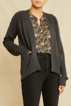 Jacinta Wool Cardigan - Anthracite