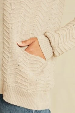 Jacinta Wool Cardigan - Oatmeal -AGOLDE Style 0765 Jacinta Oatmeal 0468 web f3c83c82 a446 4d5d 8e4b 41becdb6092b