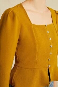 Nadja Upcycled Blouse -AGOLDE Style 0802 Nadja Upcycled Citron Upcycled Fabric 2119 web