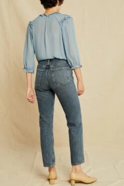 Silva Crinkle Cupro Blouse - Pool -AGOLDE Style 0804 Silva Pool 3390 web d941c28c f6cb 4312 aef0 971abda5aab5