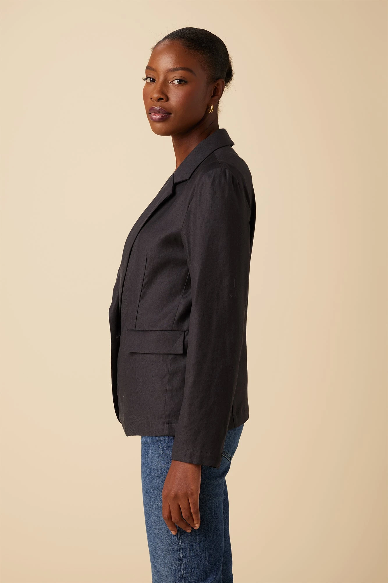 Tobie Femme Fête Blazer - Pewter 2 Tobie Femme Fête Blazer - Pewter - Image 2