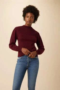 Micah Eco Wool Sweater - Burgundy