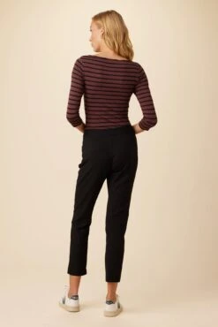 Graziella Woven Spandex Pant - Black -AGOLDE Style 10073R1 Graziella Woven Modal Black 3