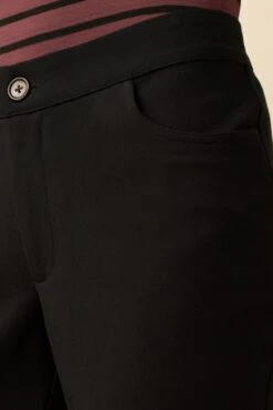 Graziella Woven Spandex Pant - Black -AGOLDE Style 10073R1 Graziella Woven Modal Black 5