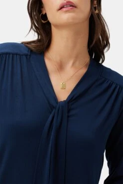 Aster Dream Knit Blouse - Ocean -AGOLDE Style 10083 Aster Ocean 4