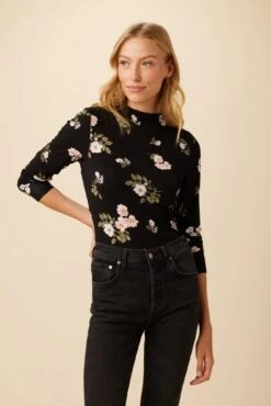 Lux Viscose Knit Turtleneck - Ladera Floral
