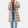 Zuly Wool Twill Coat - Natural Buffalo Check