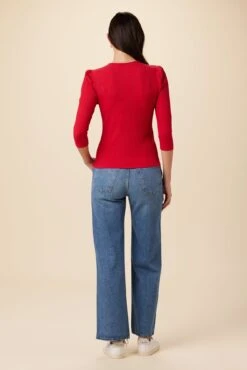 Naomi Paris Rib Top - Zinnia -AGOLDE Style 10103 Naomi Zinnia 3