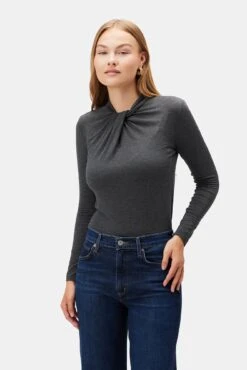 Wren Dream Knit Top - Anthracite