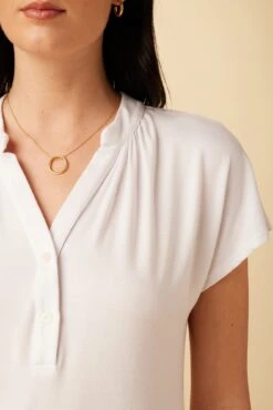 Atlanta Dream Knit Top - White -AGOLDE Style 10131 Atlanta Modal White 4