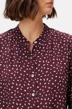 Charlotte Washable Silk Blouse - Doucet Dot Vineyard -AGOLDE Style 10140 Charlotte Silk Doucet Dot Vineyard 4