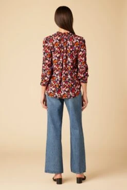 Charlotte 3/4 Sleeve Ecovero Blouse - Villa Floral -AGOLDE Style 10143 Charlotte Viscose Villa Floral 3