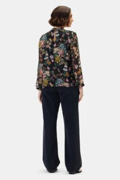 Jeanne Chiffon Blouse - Rosalind Floral Black -AGOLDE Style 10155 Jeanne Chiffon Rosalind Floral Black 3