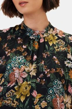 Jeanne Chiffon Blouse - Rosalind Floral Black -AGOLDE Style 10155 Jeanne Chiffon Rosalind Floral Black 4