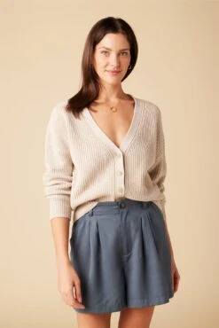 Palmer Cardigan - Oat Marled