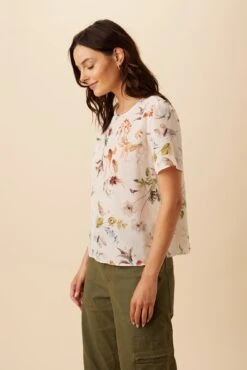 AGOLDE Style -AGOLDE Style 10175 Odilia Silk Botanic Floral Ivory 2