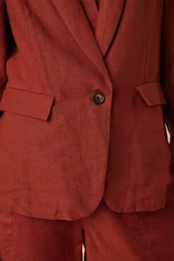 Tobie Linen Blazer - Rust -AGOLDE Style 10204 Tobie Linen Rust 4