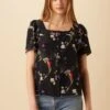 Donna Washable Silk Blouse - Marin Floral