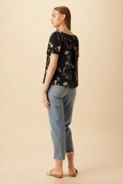 Donna Washable Silk Blouse - Marin Floral -AGOLDE Style 10206 Donna Marin Floral 3