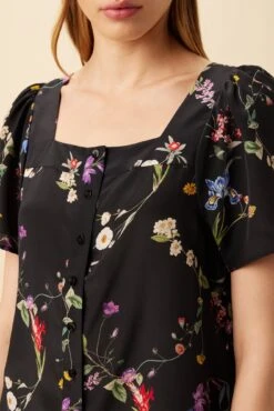 Donna Washable Silk Blouse - Marin Floral -AGOLDE Style 10206 Donna Marin Floral 4