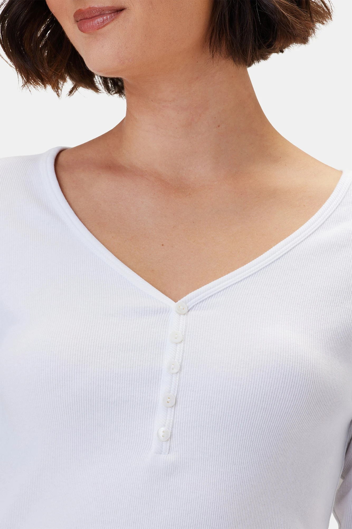 Deacon Baby Rib Top - White 4 Deacon Baby Rib Top - White - Image 4