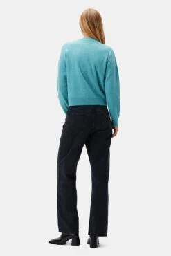 Pearl Cashmere Sweater - Aegean -AGOLDE Style 10239 Pearl Cashmere Aegean 3