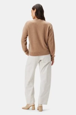Pearl Cashmere Sweater - Cafe Au Lait -AGOLDE Style 10239 Pearl Cashmere Cafe Au Lait 3