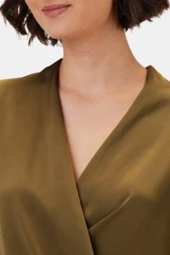 Calais Blouse - Bronzed Olive -AGOLDE Style 10243 Calais Bronzed Olive 4