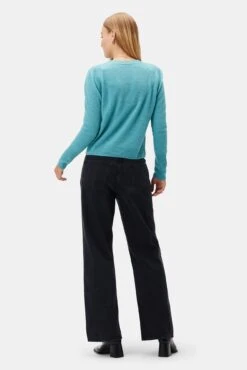 Mason Cashmere Cardigan - Aegean -AGOLDE Style 10251 Mason Cashmere Aegean 3