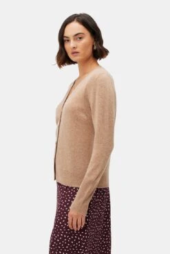 Mason Cashmere Cardigan - Cafe Au Lait -AGOLDE Style 10251 Mason Cashmere Cafe Au Lait 2