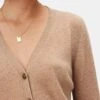 Mason Cashmere Cardigan - Cafe Au Lait