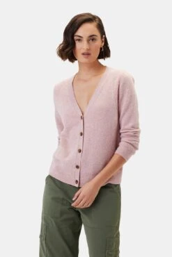 Mason Cashmere Cardigan - Peony