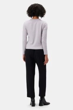 Eleanor Long Sleeve Baby Rib Tee - Lilac 7 Eleanor Long Sleeve Baby Rib Tee - Lilac -AGOLDE Style 10277 Eleanor LS Lilac 3