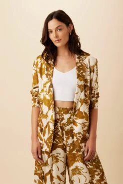 Tobie Viscose Twill Blazer - Pasadena Gold -AGOLDE Style 10281 Tobie Twill Pasadena Gold 5