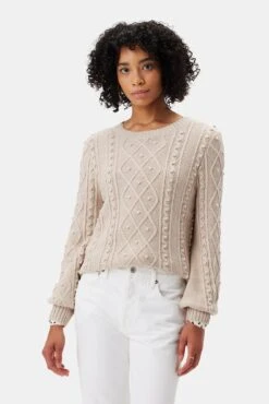 Faedra Organic Cotton Sweater - Oat