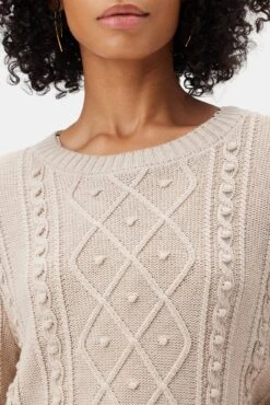 Faedra Organic Cotton Sweater - Oat -AGOLDE Style 10303 Faedra Cotton Oat 4