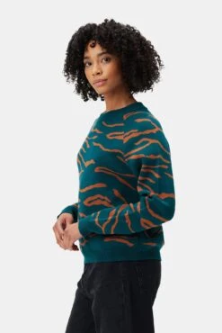 Avila Organic Cotton Sweater - Green Rust -AGOLDE Style 10319 Avila Green Rust 2