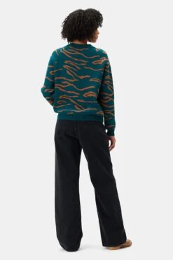 Avila Organic Cotton Sweater - Green Rust -AGOLDE Style 10319 Avila Green Rust 3