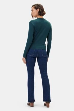 Calais Dream Knit Blouse - Darkest Spruce -AGOLDE Style 10333 Calais Knit Darkest Spruce 3