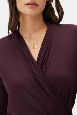 Calais Dream Knit Blouse - Vineyard -AGOLDE Style 10333 Calais Knit Vineyard 4