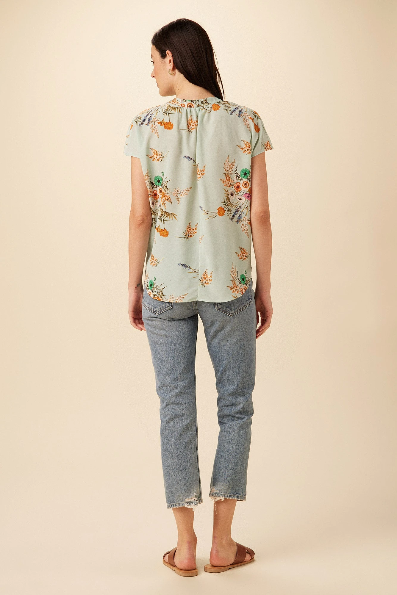 Renata Washable Silk Blouse - Cannes Floral 3 Renata Washable Silk Blouse - Cannes Floral - Image 3
