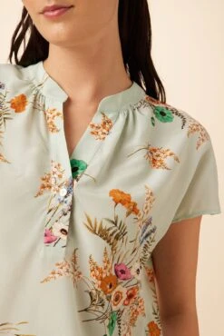 Renata Washable Silk Blouse - Cannes Floral 7 Renata Washable Silk Blouse - Cannes Floral -AGOLDE Style 1068 Renata Cannes Floral 4