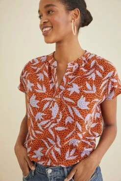 Renata Washable Silk Blouse - Escape Floral